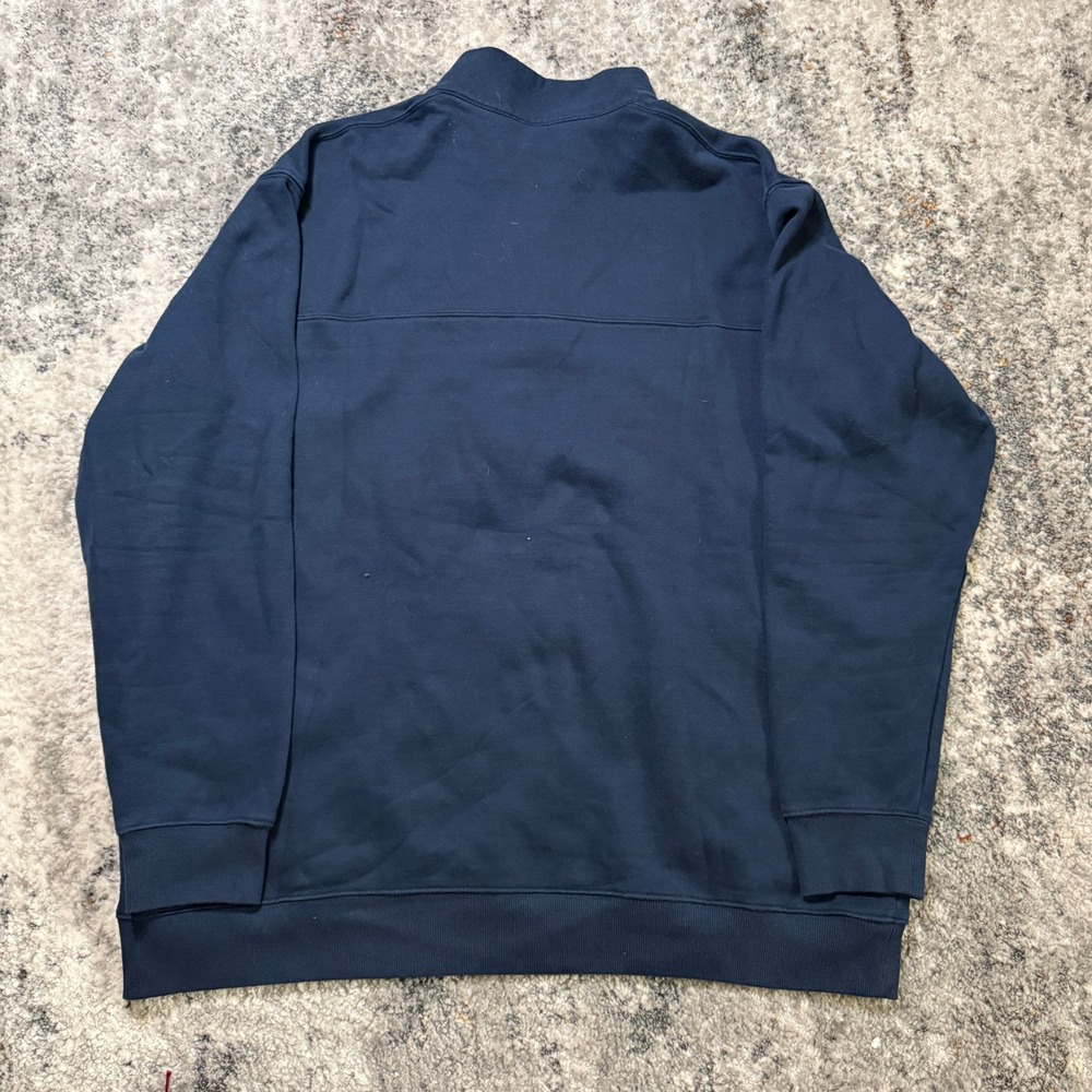 Columbia Mens XXL Navy Blue Quarter Zip‎ Fleece Pullover Sweatshirt Mock Neck - Picture 3 of 6